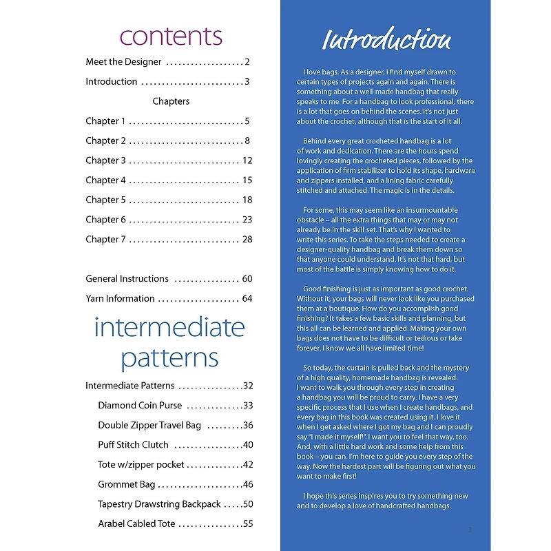 Leisure Arts® Handcrafted Handbags Book #3 Intermediate