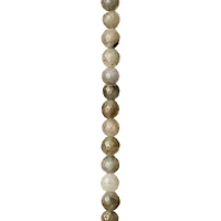 White Labradorite Silverite Facted Round Beads by Bead Landing®, 6mm
