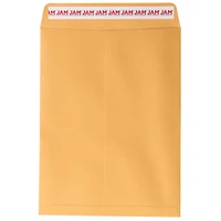 JAM Paper Brown Kraft Manila Open End Catalog Premium Envelopes with Peel & Seal Closure