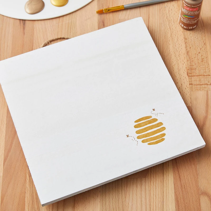 9 Packs: 2 ct. (18 total) 10" x 10" Whitewashed Wood Square Plaques by Make Market®