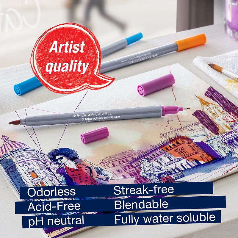 Faber-Castell® Goldfaber Aqua Basic Shades Dual-Tip Marker Set