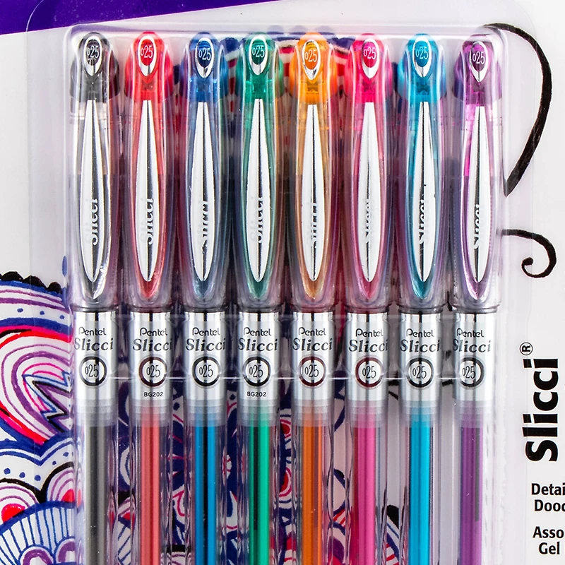 Pentel Arts® Slicci® 0.25mm Extra Fine 8 Gel Pen Set