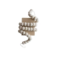 Hello Honey® 6ft. Cream Handmade Wool Felt Ball Garland