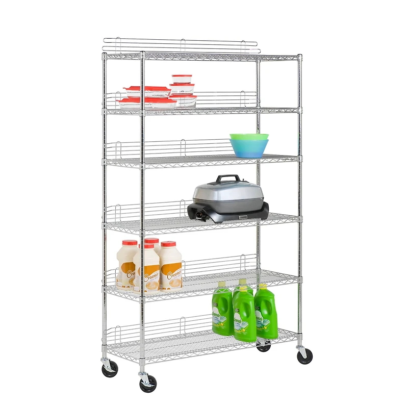 Honey Can Do Chrome 6-Tier Heavy-Duty Adjustable Shelving Unit