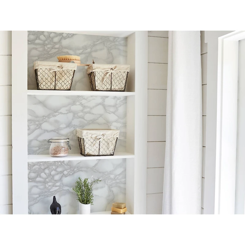 Brewster Carrara White Adhesive Film, 2ct.