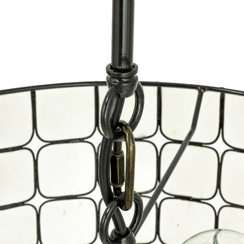 Hello Honey® Emma Capiz Black Finish Pendant Lamp