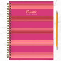 TF Publishing 2024 - 2025 Cabana Stripe Medium Spiral Planner