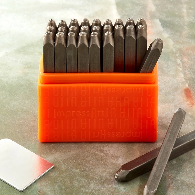 ImpressArt® Basic Metal Stamps, Sans Serif Uppercase Letters