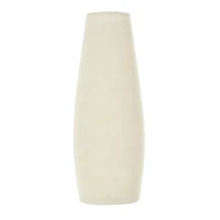 Cream Polystone Vase with Gold Leaf Relief