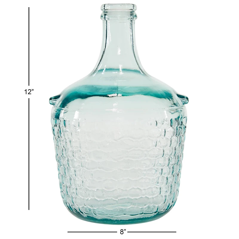 12" Clear Glass Farmhouse Vase