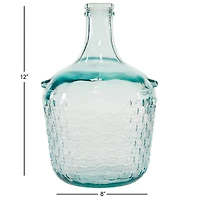 12" Clear Glass Farmhouse Vase