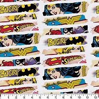 Camelot Fabrics DC Comics Heroines Cotton Bundle, 4ct.