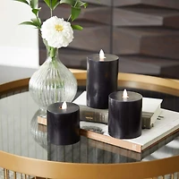 Black Coastal Flameless Candle Set