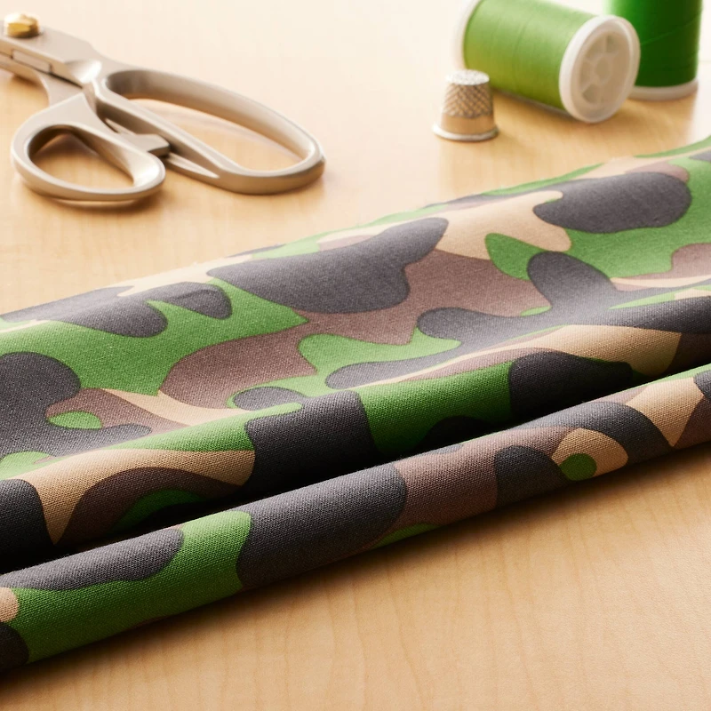Camouflage Cotton Fabric by Loops & Threads®