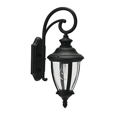 Hello Honey® Robert Stevenson Lighting Prestwick Matte Black Metal & Glass Outdoor Light