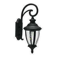 Hello Honey® Robert Stevenson Lighting Prestwick Matte Black Metal & Glass Outdoor Light