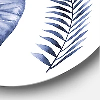 Designart - Tropical Blue Watercolour Leaves IV