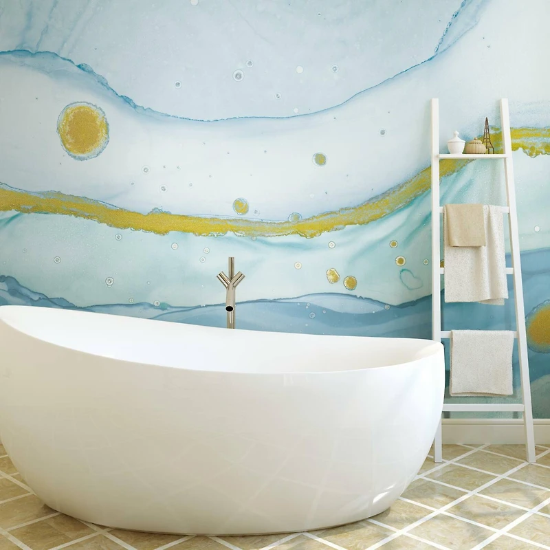 RoomMates Sea Foam Peel & Stick Wallpaper Mural