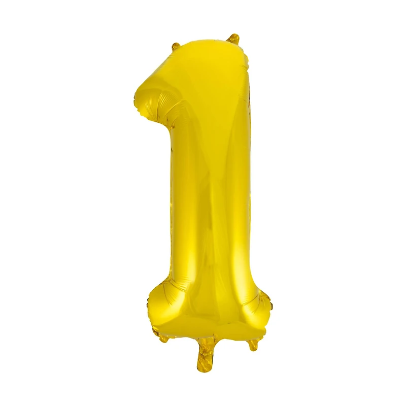 6 Pack: Gold Foil Number Balloon by Celebrate It™
