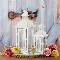 Kate Aspen® Medium Antique White Decorative Lantern