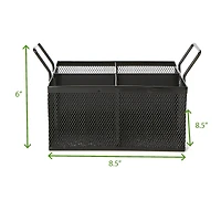 Mind Reader Black 4-Section Metal Mesh Storage Caddy