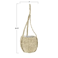 Hello Honey® Handwoven Hanging Seagrass Basket Planter