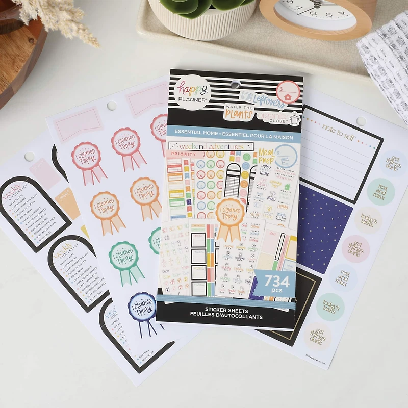 The Classic Happy Planner® Essential Home Value Pack Stickers