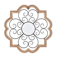 27" Brown Metal & Wood Farmhouse Wall Décor