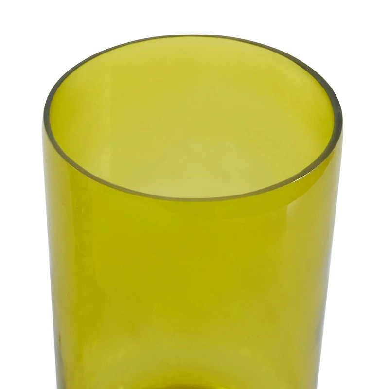 Green Modern Round Glass Vase Set