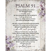 Psalm 91 Wood Plaque