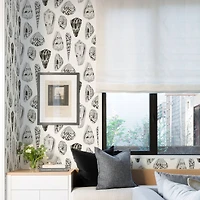 Scalamandre Graphite Coquina Peel & Stick Wallpaper
