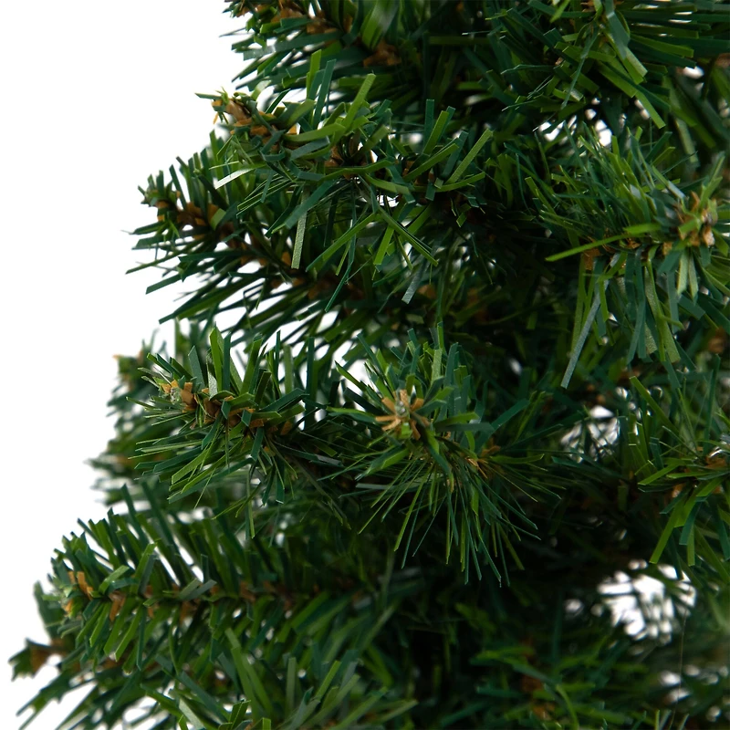 10" Unlit Alpine Artificial Christmas Tree with Wooden Base