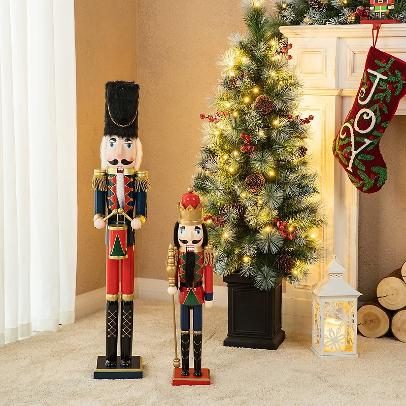Glitzhome® 24" Wooden Christmas King Nutcracker