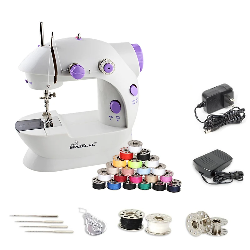 Haitral™ Lavender Flex-Speed Cordless Combo Sewing Machine with Bobbins & Sewing Thread