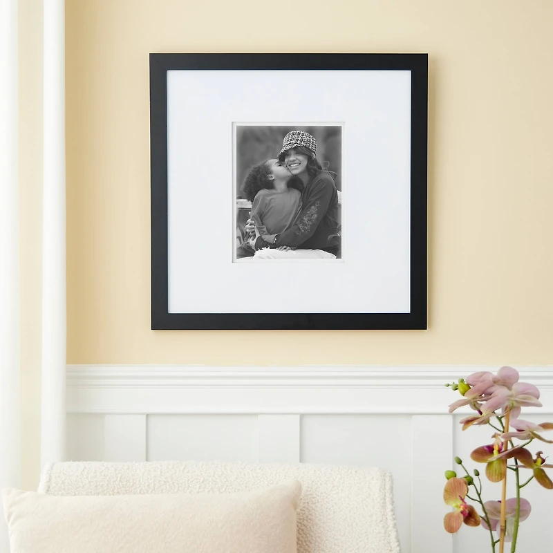 Gallery Black Square Wall Frame with Double Mat by Studio Décor