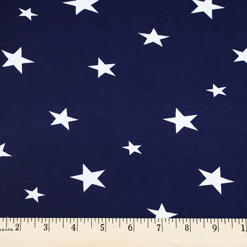 Fabric Merchants Stars on Double Brushed Stretch Fabric
