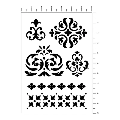 12 Pack: Pattern Icon & Border Stencils, 7" x 10" by Craft Smart®