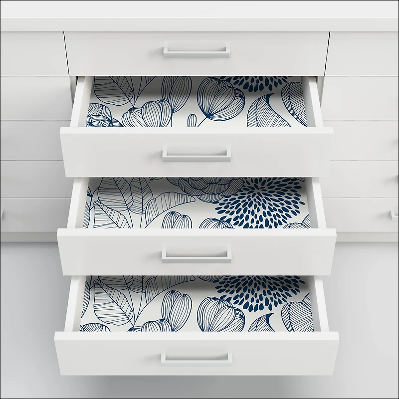 NuWallpaper Navy Secret Garden Peel & Stick Wallpaper