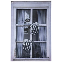 46" Scary Skeleton Window Cover Halloween Decoration