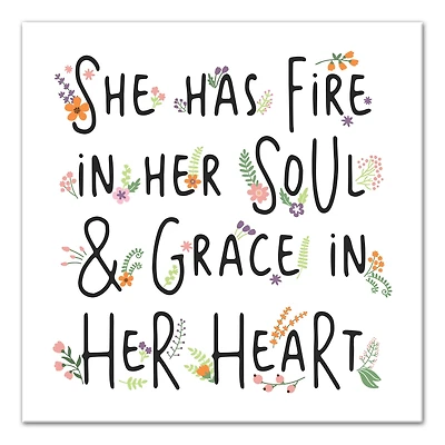 Fire in Her Soul & Grace in Her Heart Canvas Wall Art