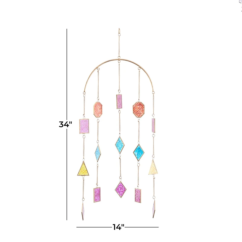 The Novogratz Multi Metal Contemporary Windchime, 34" x 14" x 2"