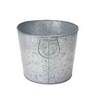 Mind Reader 9.5'' Small Round Galvanized Steel Beverage Tub with Handles