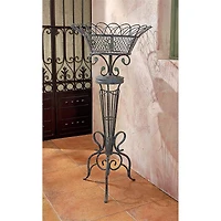 Design Toscano 37.5" Victorian Basketweave Metal Fern Planter