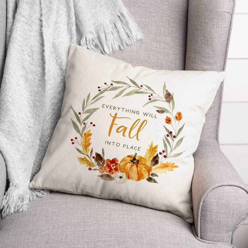 Fall Into Place Throw Pillow