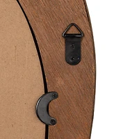 Hello Honey® 30" Natural Brown Oval Bamboo & Rattan Framed Wall Mirror