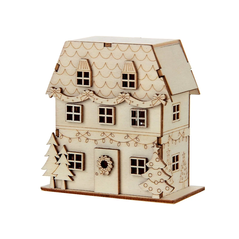 DIY LED Wood Village Classic House by Make Market®