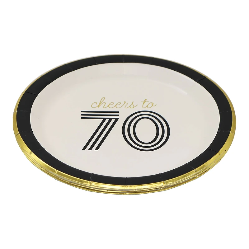7" Cheers to 70 Paper Dinner Plates, 8ct. by Celebrate It™