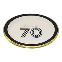 7" Cheers to 70 Paper Dinner Plates, 8ct. by Celebrate It™