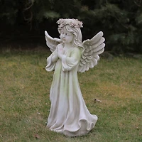 27" Angel Kneeling In Prayer Outdoor Patio Garden Statue
