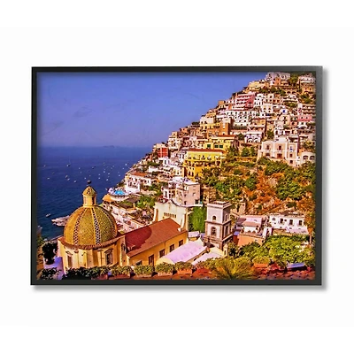 Stupell Industries Coast Town Ocean Landscape with Frame Wall Accent